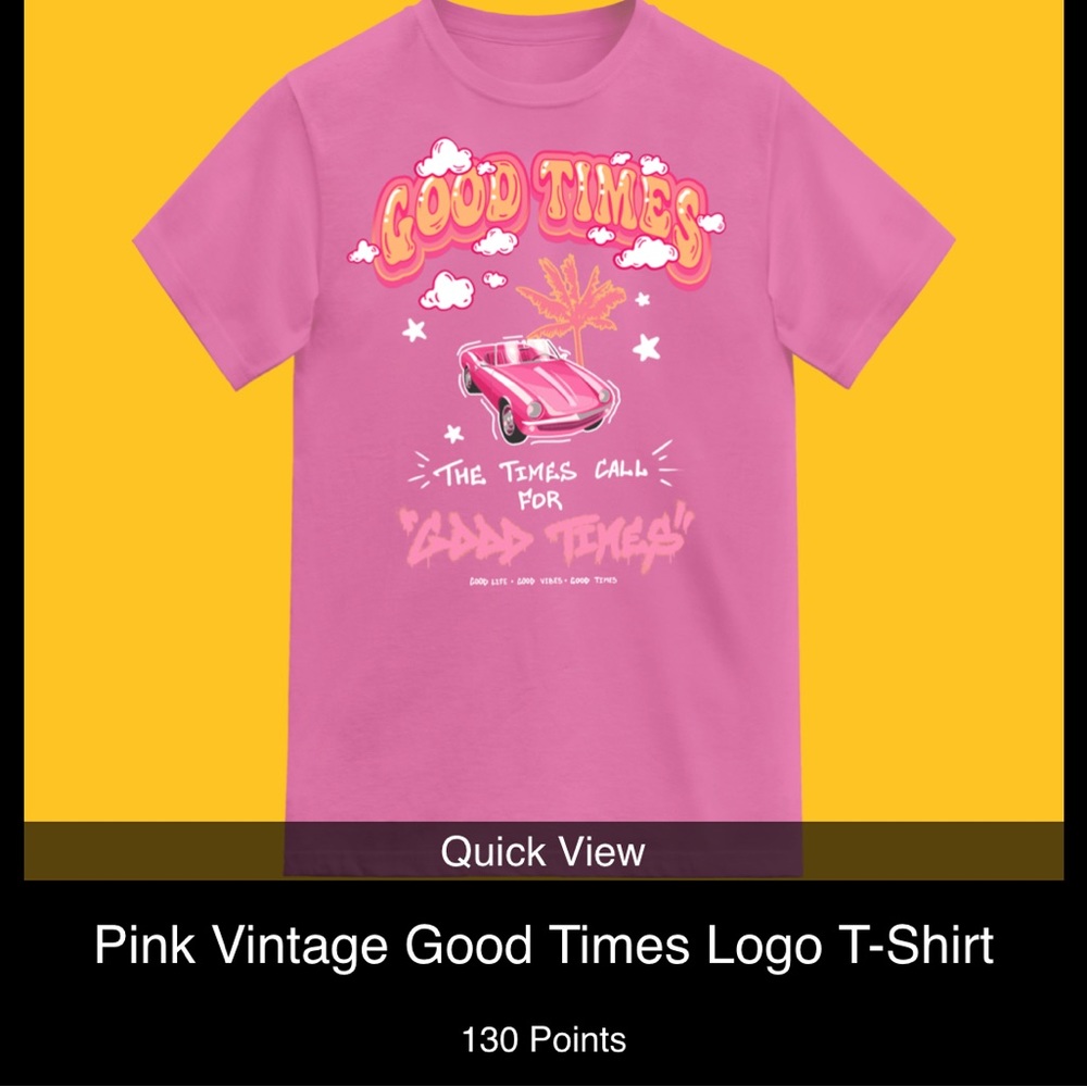Authentic Good Times  Pink Vintage Tee Sz L